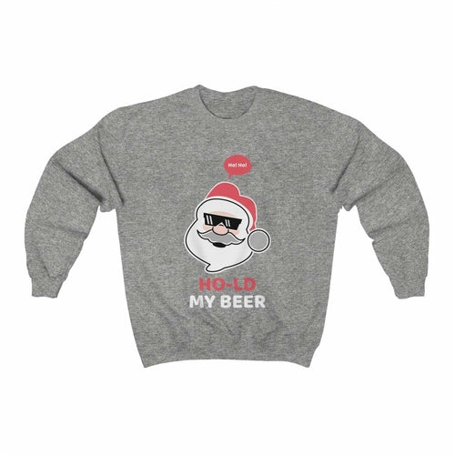 Mens Ho Ho Ho Santa Beer Crewneck Sweatshirt
